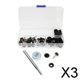 thumbnail image 1 of Juego de tornillos remache Soledad 20 piezas con herramientas para accesorios de ropa DIY negro, 1 of 10