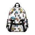thumbnail image 3 of Monster Cartoon Truck White Pattern Cute School Backpack Bag for School with Padded Back and Adjustable Shoulder Straps 15.25"x11.5"x5.25", 3 of 5
