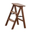 thumbnail image 4 of DOLITY Folding Step Ladder Flower Shelf Wooden Chair 3 Step Ladder for Kitchen Home, 4 of 9