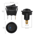 thumbnail image 2 of 60Pc 12V 20A Rocker Toggle LED Switch Blue Light SPST On-Off Control for Boats Cars Racing Cars Uses A 12 Volt Power, 2 of 7