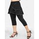thumbnail image 3 of Pantalones Falda Recortado Metálico Talla Extra Rosegal  Pantalones de talla grande, 3 of 5