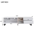 thumbnail image 2 of TV Stand for 75 Inch TVs, Paproos Modern 70'' Entertainment Center with Storage Cabinets & Metal Legs, TV Console with Doors, Media Console TV Cabinet for Living Room, Office, White, 2 of 7