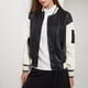thumbnail image 3 of Moda Mujer Casual Color-Block Cuero Manga Larga Uniforme Suelta Señoras Chaqueta Abrigo Odeerbi ODB-6, 3 of 6