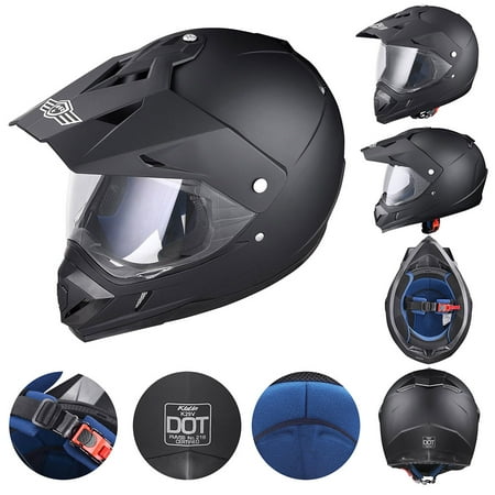 AHR® DOT Dual Sport Helmet Full Face Motorcycle Dirt Bike Motocross Motorbike Racing S/M/L/XL (Best Dual Sport Motorcycle Helmet)