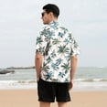 thumbnail image 5 of JLFKNG Fashion Men's 2Pcs Outfits Summer Short Sleeve T Shirts And Shorts Breathable Casual Floral Printed Hawaiian Style Comfy Mens Sets, 5 of 9