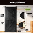 thumbnail image 3 of Homacer 5-in-1 Design 46'' W x 84'' H x 1-3/8'' D Solid Wood Barn Door, Finished and Unassembled, with Pre-drilled Holes for Easy Assemble and Pre-routed Groove, Interior Only (Black), 3 of 7