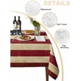 thumbnail image 2 of American Flag Table Cloth, Vintage Red BlueUSA Flag Waterproof Tablecloth for Square Tables, Reusable Washable Fabric Table Cover for Restaurant Kitchen Dining Tables 60"x60", 2 of 6