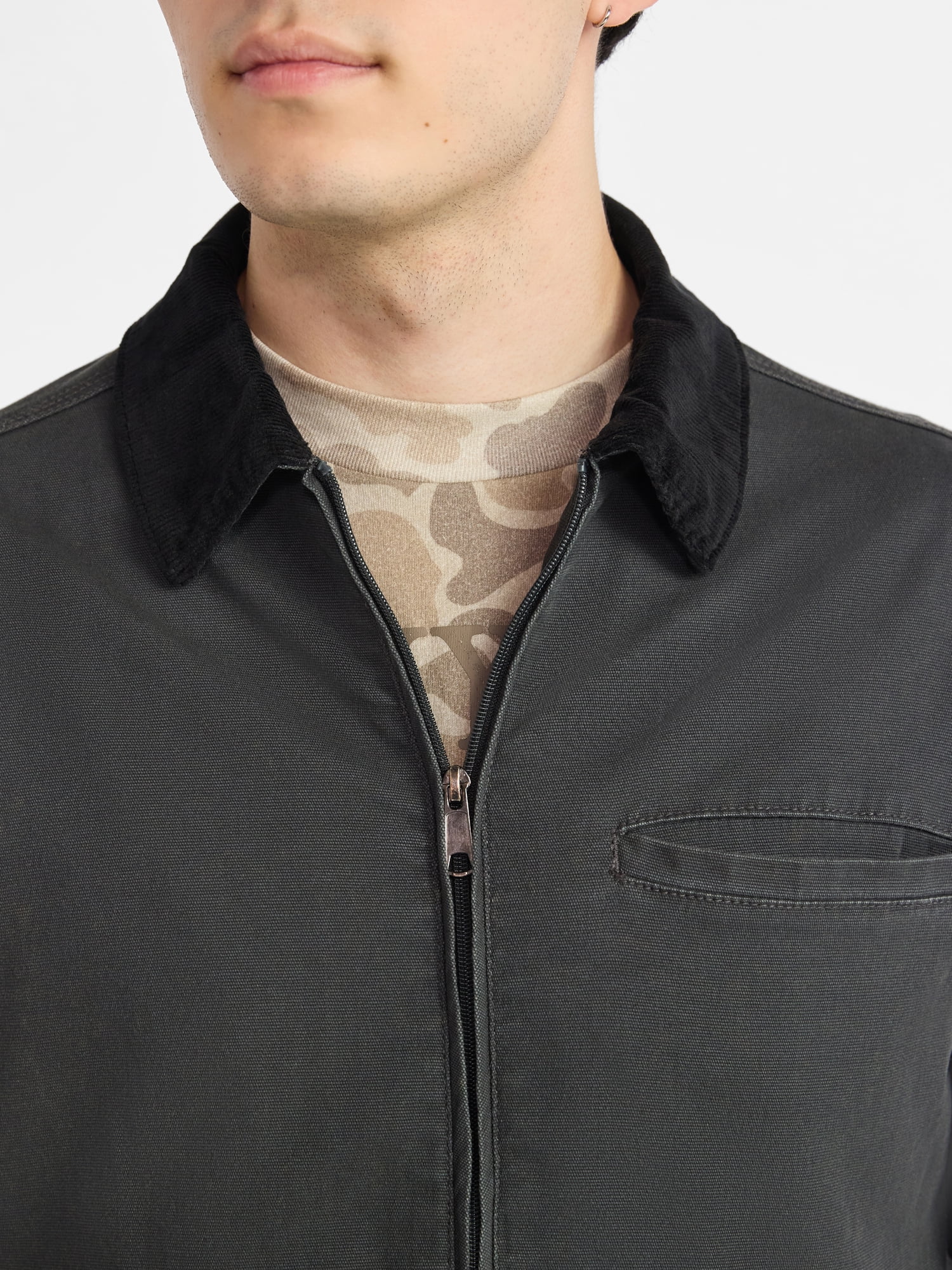 No Boundaries Men's and Big Men's Workwear Garage Jacket, Size S-3XL