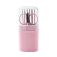 thumbnail image 1 of HHBEAUTY Ensemble de Pinces à Sourcils de Précision, Lot de 6 pour Femmes, Épilation du Visage Incarné, Pinces Pointues, Ciseaux, Brosse, Trousse pour Splinter, Rose, 1 of 9