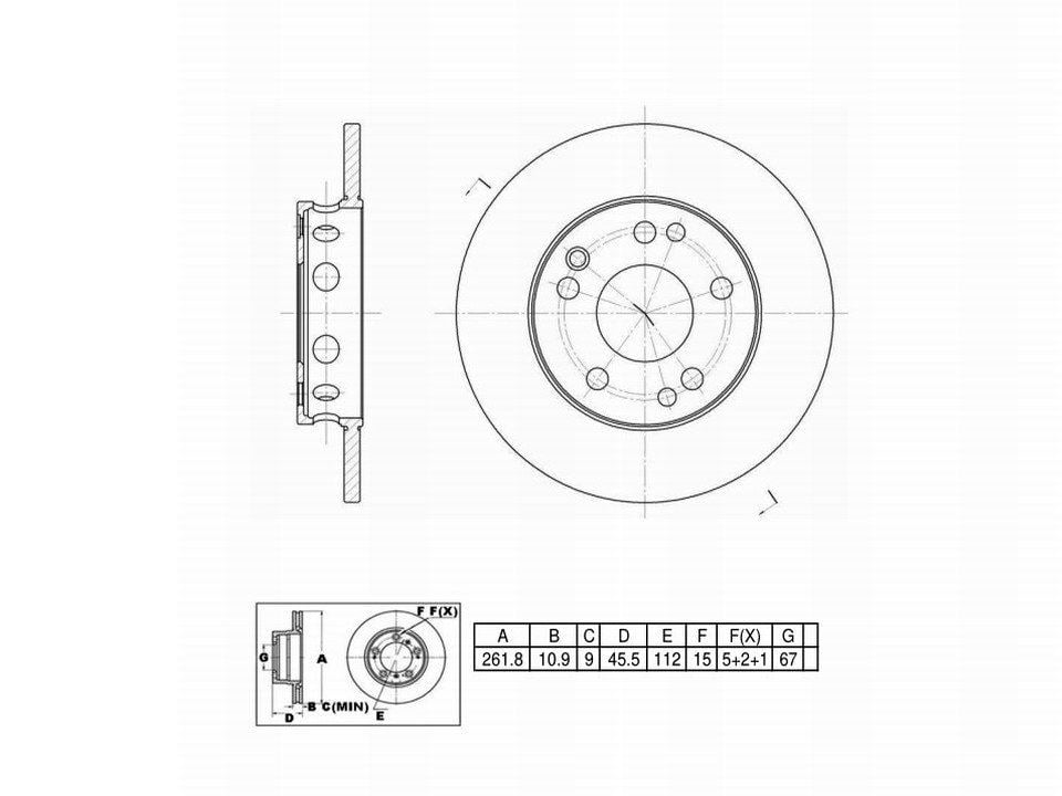 Winstop Brake Rotor, Front WS227618, Mercedes-Benz 190E 1988-1984