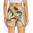 thumbnail image 4 of Uemuo Vintage Bird Pattern Women's Athletic Shorts High Waisted Running Shorts with Liner Pockets Gym Elastic Workout Shorts-Small, 4 of 9