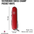 thumbnail image 2 of Swiss Champ Army Knife, 33 Functions, Made Pocket Knife with Large Blade, Screwdriver, Chisel and Combination Pliers - Red, 2 of 6