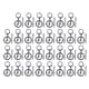 thumbnail image 1 of Juego de 30 anillos de llavero, juego de cadena de anillos de llavero de Metal, joyería colgante artesanal para suministros de llavero DIY, 1 of 8