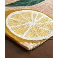 thumbnail image 5 of TOWN & COUNTRY LUXE Livie Fresh Lemon Everwash® Washable Multi-Use Decorative Rug, Kitchen Rug, Low-Profile Door Mat, Bedroom Rug and Dorm Room Rug with Non-Slip Backing, Peach Pink, 24"x40", 5 of 7
