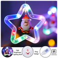 thumbnail image 5 of WILLED Christmas Curtain Lights, 9.8 Ft 120 LED USB Powered Window Lights with Remote, 10 Star Rings with Xmas Ornaments, 8 Lighting Modes, Waterproof Indoor and Outdoor Decorations, 5 of 11