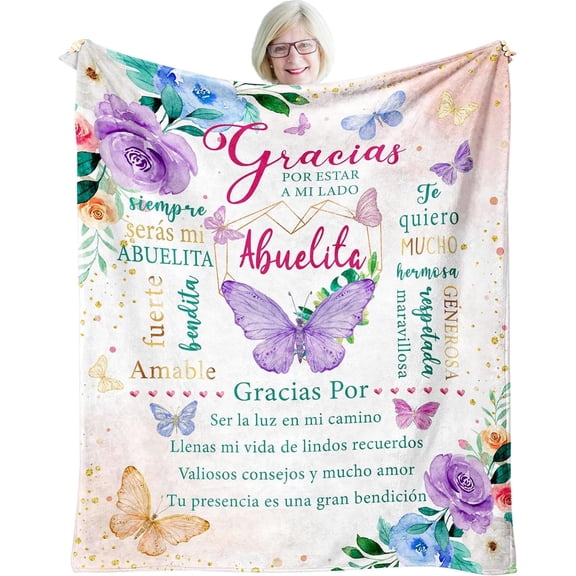 Abuelita Gifts, Abuelita Gifts in Spanish, Birthday Abuela Gifts in Spanish, Regalos para Abuela Abuelita, Gifts for Abuela from Grandkids, Grandma Gifts Spanish Throw Blanket 60"x50"
