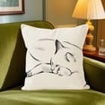 thumbnail image 1 of Funda De Almohada De Lino Con Gatos Bonitos Para El Salón, El Dormitorio O El Sofá, Funda Decorativa Con Estampado, 1 of 4