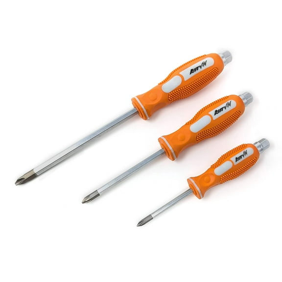 RiftWild 0059-006, Chrome Vanadium Steel 75 mm 100 mm 150 mm Magnetic Screwdrivers 3 Piece