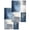 White,Gray Blue, variant on Navy Blue Grey Ombre Hand Towels Set, Waffle Weave Kitchen Towels 2 Pieces, Modern Oil Painting Abstract Microfiber Hair Face Bath Tea Towel Absorbent Quick Drying Cleaning Dish Cloths, 15.7"x23.6"