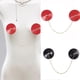thumbnail image 2 of Nipple Pasties Covers PU Leather Reusable Adhesive Breast Stickers with Metal Chain Bras Petal for Women Body Jewelry Red, 2 of 4