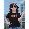 thumbnail image 1 of Camiseta con estampado de fresas y gafas para niña - Camiseta roja de algodón de manga corta con fresas a cuadros, top informal de verano para niñas., 1 of 7