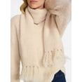 thumbnail image 4 of 99 Jane Street Women's and Women's Plus Boucle Sweater and Scarf Set, Midweight, 2-Piece, Sizes XS-4X, 4 of 5