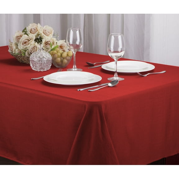 Matilda Red Jacquard Fabric Tablecloth 52x70