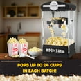 thumbnail image 7 of Big Bambino Retro 4oz Tabletop Popcorn Popper with Measuring Cups, Bags, and Removable Tray by Great Northern Popcorn (Black), 7 of 7