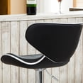 thumbnail image 3 of Faux Leather Material - Sturdy Swivel Chrome Base - Dining and Living Rooms - Set of 2 Luxury Bar Seats, 3 of 3