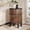 Walnut, variant on Fluted Round End Table with Storage, Mid-Century Modern Side Table with Charging Station, Small Wood Nightstand Bedside Table for Small Space Sofa Couch Bedroom Living Room (Oak)