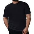 thumbnail image 2 of Big & Tall T Shirts for Men Plus Size 2X-5X Short Sleeve Crewneck Tshirts Shirt Mens Casual Solid Color Pullover Breathable Going-Out Tees Tops, 2 of 5