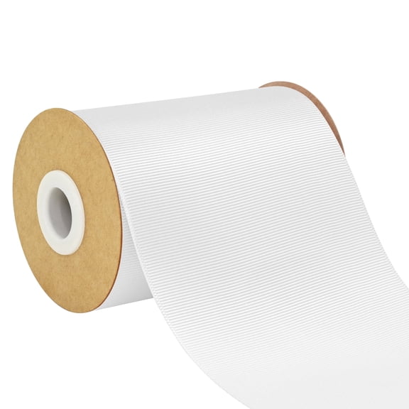 BVIEAKD Grosgrain Ribbon White 4 Inch x 10 Yards for Gift Wrapping DIY Crafts