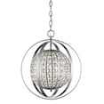 thumbnail image 5 of Olivia 1-Light Polished Nickel Crystal Globe Pendant, 5 of 5
