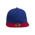 thumbnail image 2 of Top Headwear Polyester Two-Tone Flat Bill Snapback - Royal/Red, 2 of 3