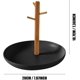 thumbnail image 4 of Bandeja organizadora de madera de bambú de 3 niveles para entrada. Ideal para llaves, joyas, anillos, relojes, pulseras y teléfonos. Estilo valet, práctica y decorativa., 4 of 8
