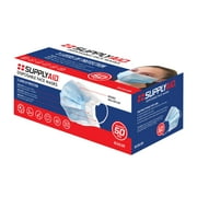 SupplyAID 50-Pack Disposable Face Masks, 3-Layer