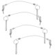 thumbnail image 4 of CHAO Paquete de 4 pasadores de liberación rápida, diámetro del pasador superior de 6,3 mm, longitud total de 51 mm, longitud efectiva de 40 mm con cables de acero inoxidable 316, 4 of 5
