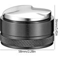 thumbnail image 4 of Dispensador de café de 58 mm, dispensador de café de doble cabeza en polvo de acero inoxidable, nivelador de ambos lados, herramienta de barista de profundidad ajustable, 11 Feliz Sencillez, 4 of 5