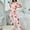 Pink, variant on Oplxuo Women's Butterfly Printed Summer Pajamas Sets - Loose Crewneck Short Sleeve Sleepwear Long Pants 2 Piece Pjs Loungewear