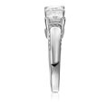 thumbnail image 3 of Five Stone Diamond Engagement Wedding Ring, Princess Cut Diamond Ring, Half Eternity Diamond Anniversary Band, Hidden Halo Diamond Ring, 925 Sterling Silver, 2.4 Ct Simulated Diamond, 3 of 4
