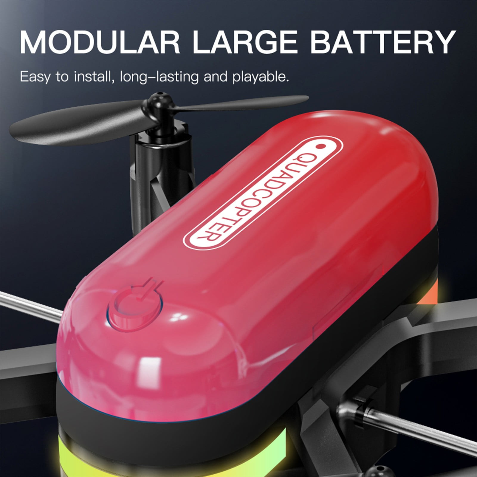 Drone with Cool LED Lights, One Click Takeoff And Landing, Folding Body, Remote Control Toys Gifts for Adult