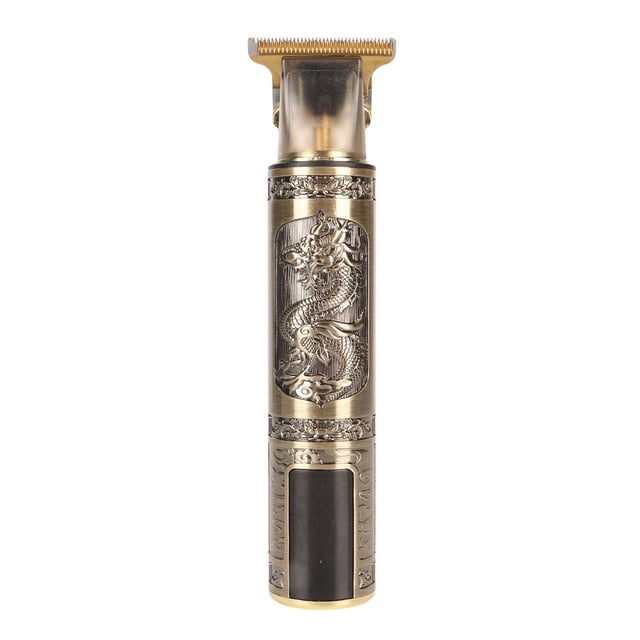 Máquina De Corte De Pelo, Cortadora De Pelo Eléctrica Con Carga USB Con Diseño De Dragón Grabado, Funcionamiento Silencioso Para Hombre
