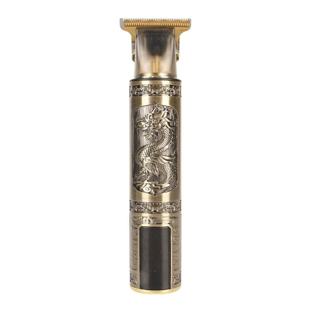 Máquina De Corte De Pelo, Cortadora De Pelo Eléctrica Con Carga USB Con Diseño De Dragón Grabado, Funcionamiento Silencioso Para Hombre