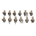 thumbnail image 3 of 12 minifiguras de soldados con armadura y atuendos distintivos para niños (M8019, altura: 4,5 cm/1,8 pulgadas)., 3 of 14
