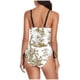 thumbnail image 4 of Tops de Bikini para las Mujeres Patrón Multicolor Impresión Trasera Recorte Sling Traje de Baño, Traje de Baño de Pieza Modesta, 4 of 6