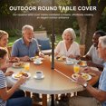 thumbnail image 3 of Round Outdoor Tablecloth with Umbrella Hole and Zipper, Burnt Orange Grey Ombre Tablecloth with Elastic Waterproof, Farmhouse Gradient Minimalist Patio Table Covers for 31" - 35" Picnic Pool Tables, 3 of 9