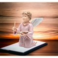 thumbnail image 2 of Ceramic Angel Holding Book Candle Figurine 3.5in Religious Gift, 2 of 3