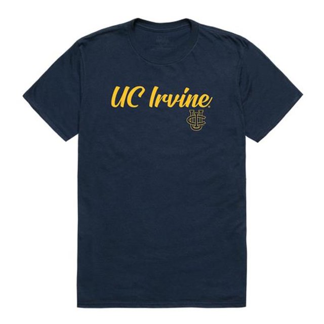 W Republic 554-162-NVY-01 University of California Irvine Script T-Shirt, Navy - Small