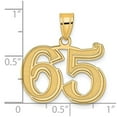 thumbnail image 3 of Diamond2Deal 14K Yellow Gold Polished Etched Number 65 Pendant for Women, 3 of 6