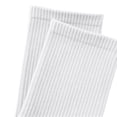 thumbnail image 4 of Unisex Boys Girls Knit Mid Calf Socks Solid Color Soft Stretchy Socks Kids Simple Comfy Uniform Socks for Daily Wear White 5-13 Years, 4 of 5